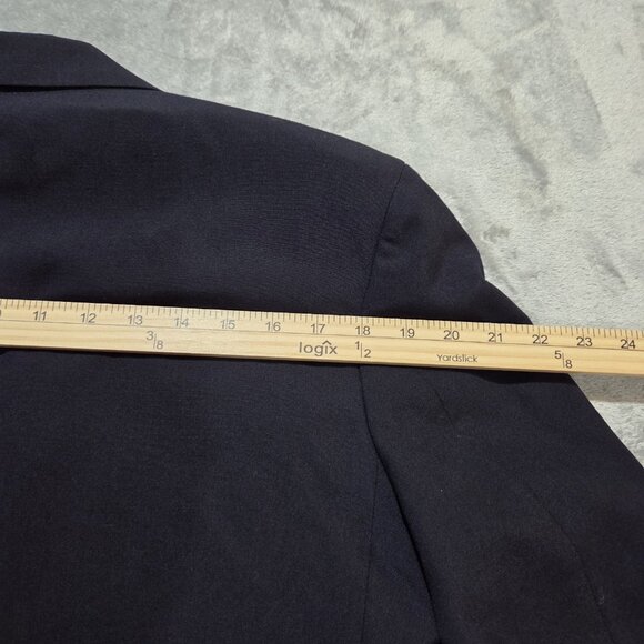 Lands End Sport Coat Mens 40L Navy Wool Preppy Career Office Blazer Suit Jacket - Picture 10 of 11